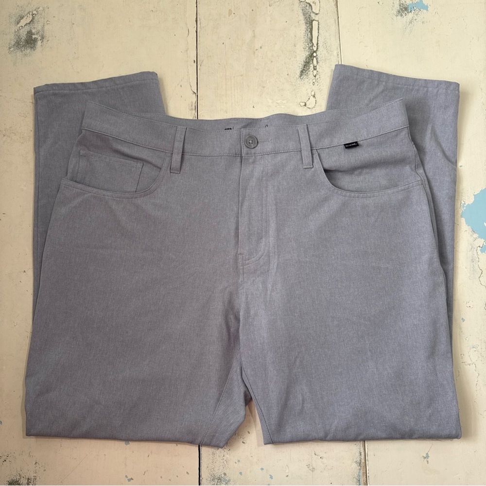 Travis Mathew Men's Light Gray Straight Leg Chinos
